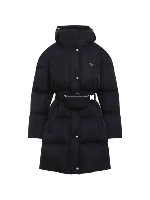 Prada belted padded coat