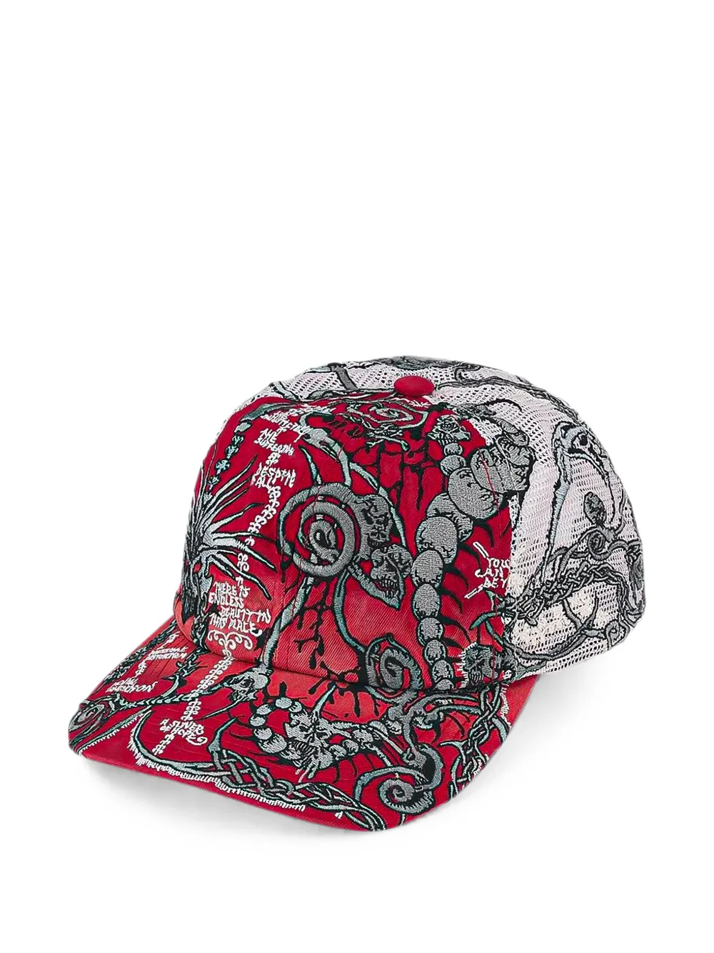 Supreme Embroidered mesh-back Cap | Red | FARFETCH