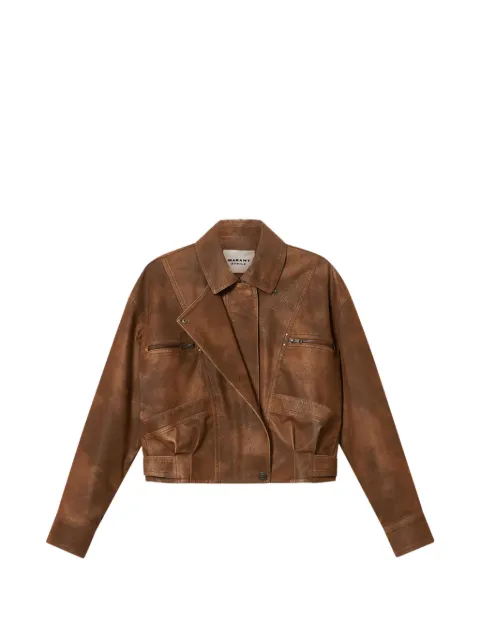 MARANT ÉTOILE distressed-effect panelled jacket