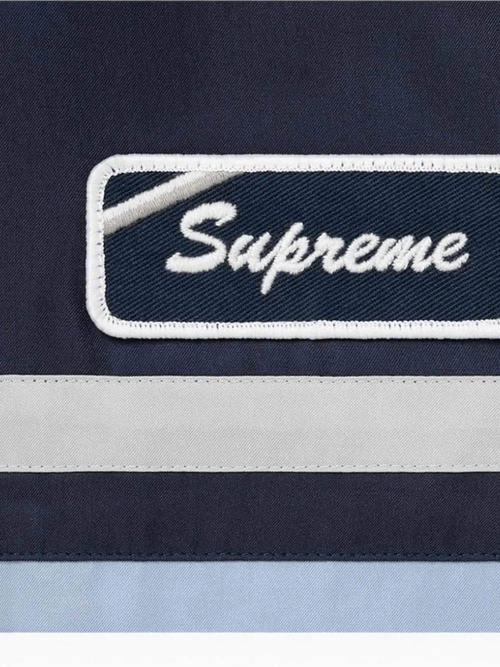 Supreme Overhemd met korte mouwen en rits Blauw