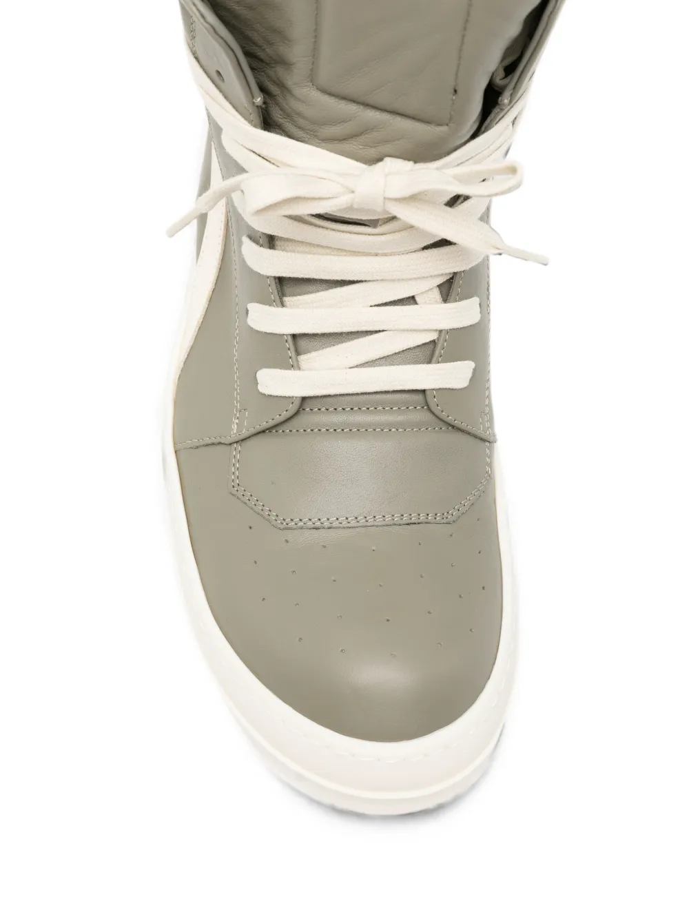 Rick Owens Geobasket leather sneakers Grijs