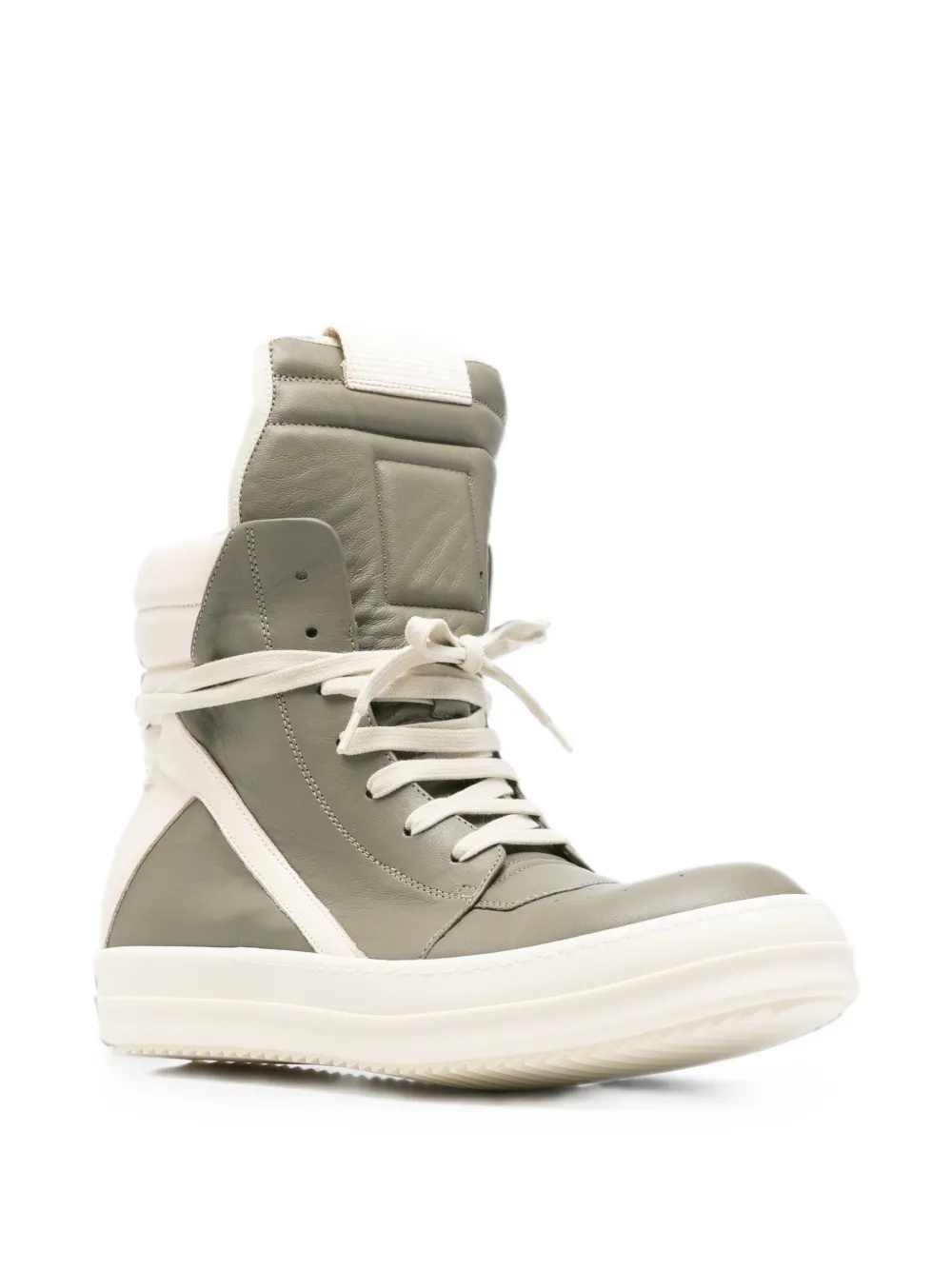 Rick Owens Geobasket leather sneakers Grijs