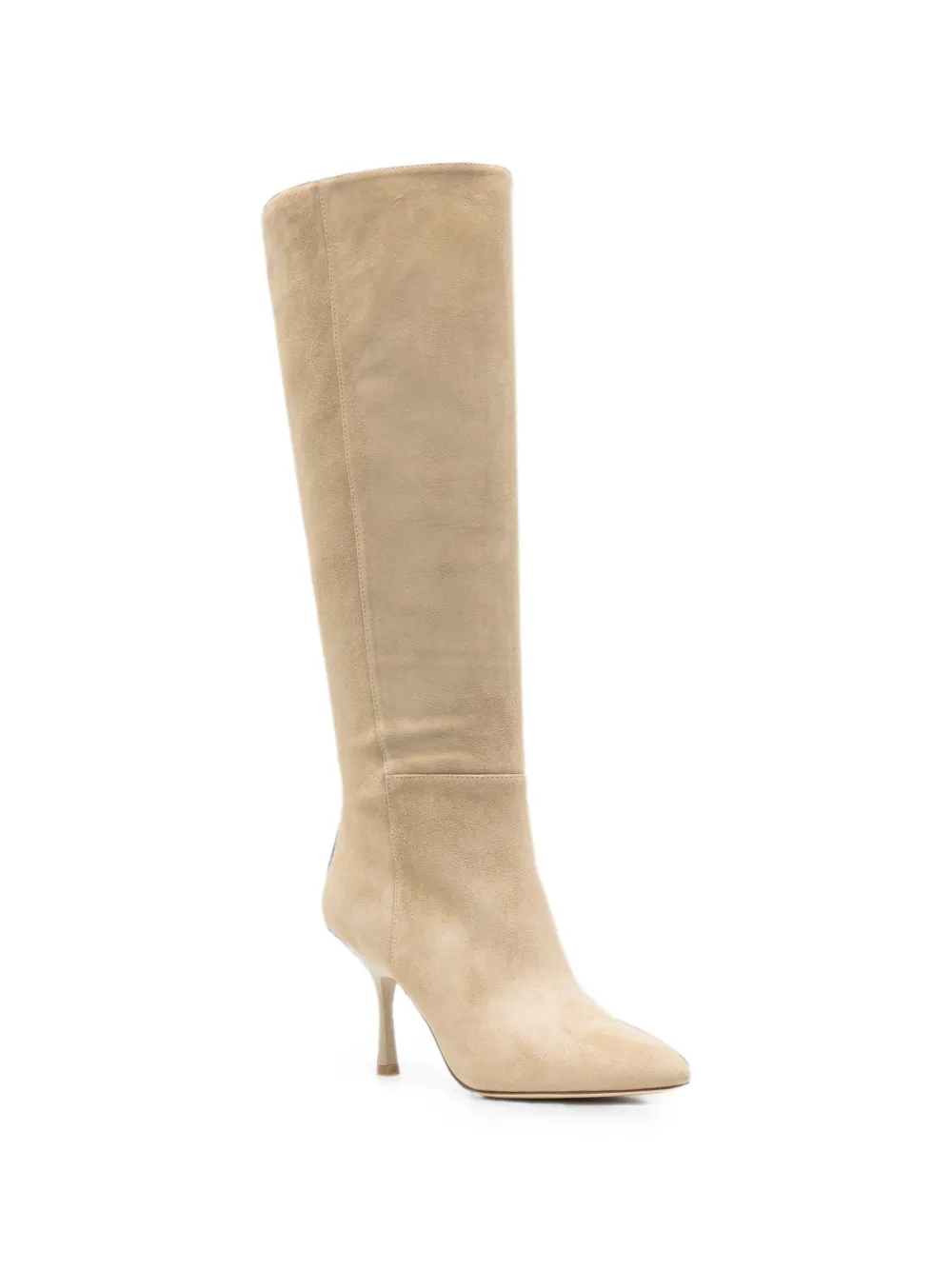 Stuart Weitzman suede pointed-toe boots Beige