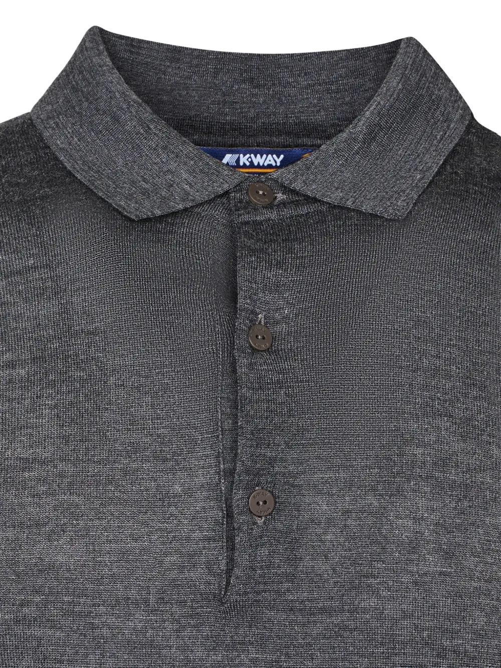 K-Way long-sleeve polo shirt Grijs