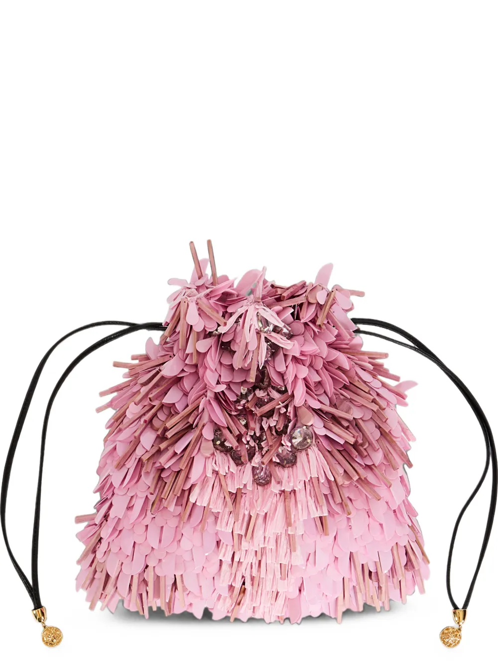 La DoubleJ Dustbag pochette embroidered - Rosa