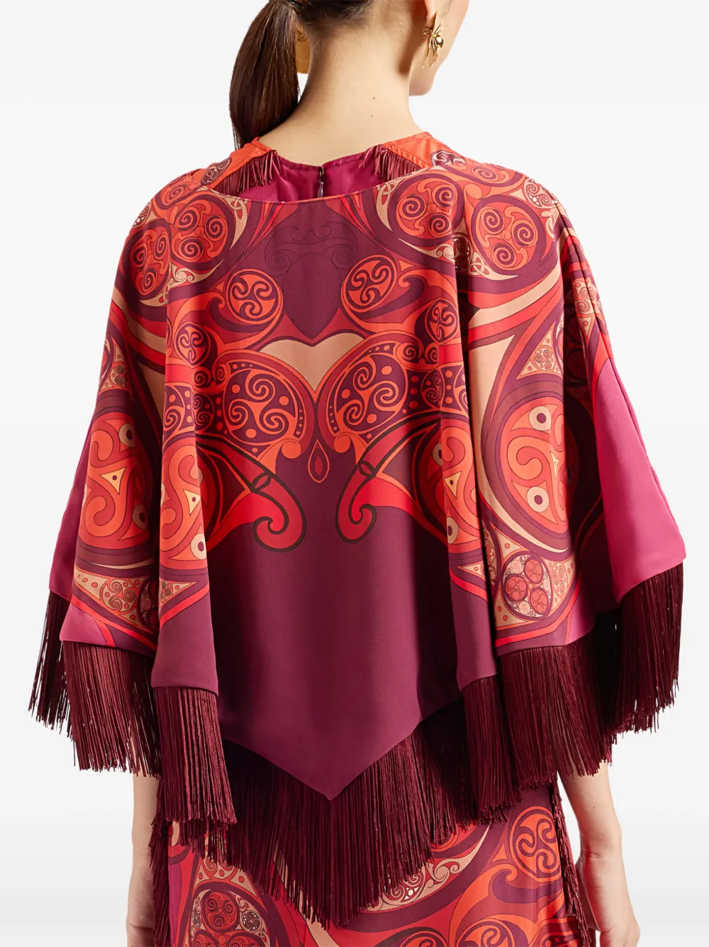 La DoubleJ Mini poncho Rood