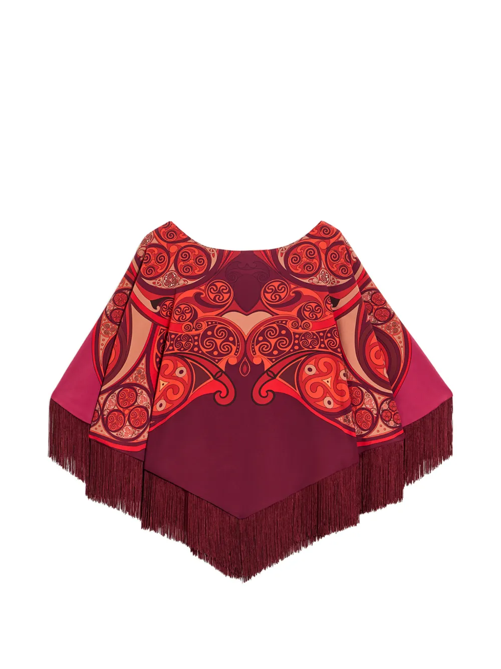 La Doublej Mini Poncho In Red