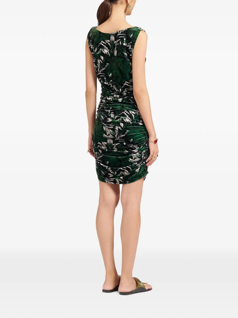 La DoubleJ Bandage mini-jurk met ruches Groen