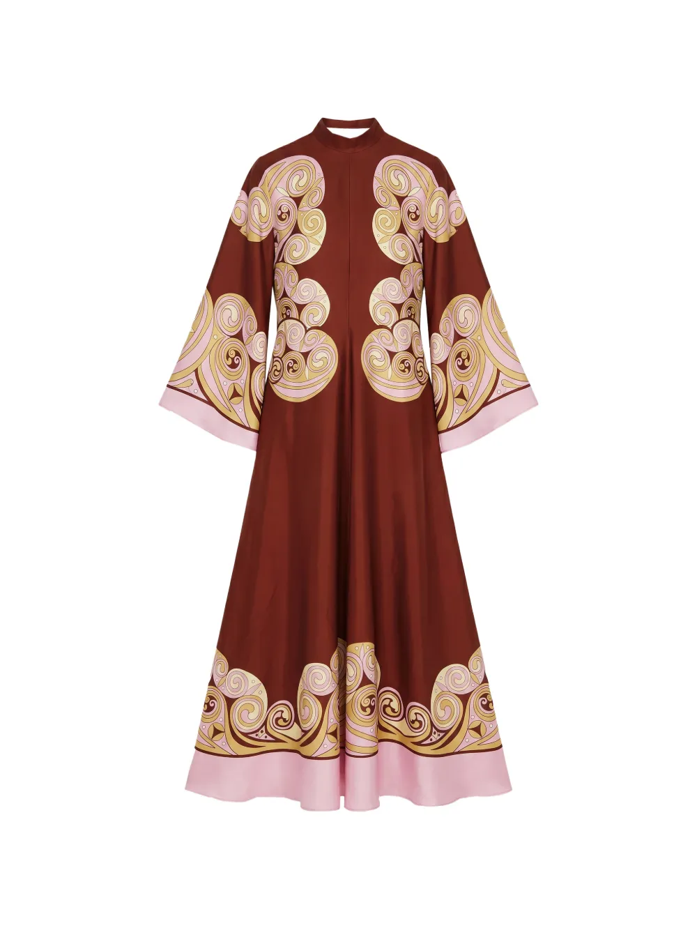 La DoubleJ Magnifico jurk met Swirl-print Bruin