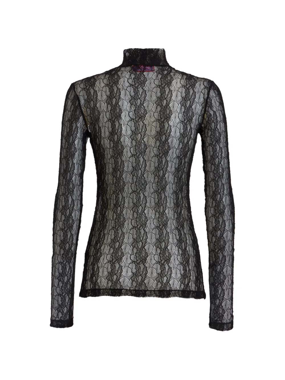 La DoubleJ Lacey top met col Zwart