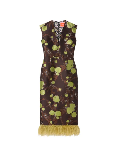 La DoubleJ sleek dress with feathers