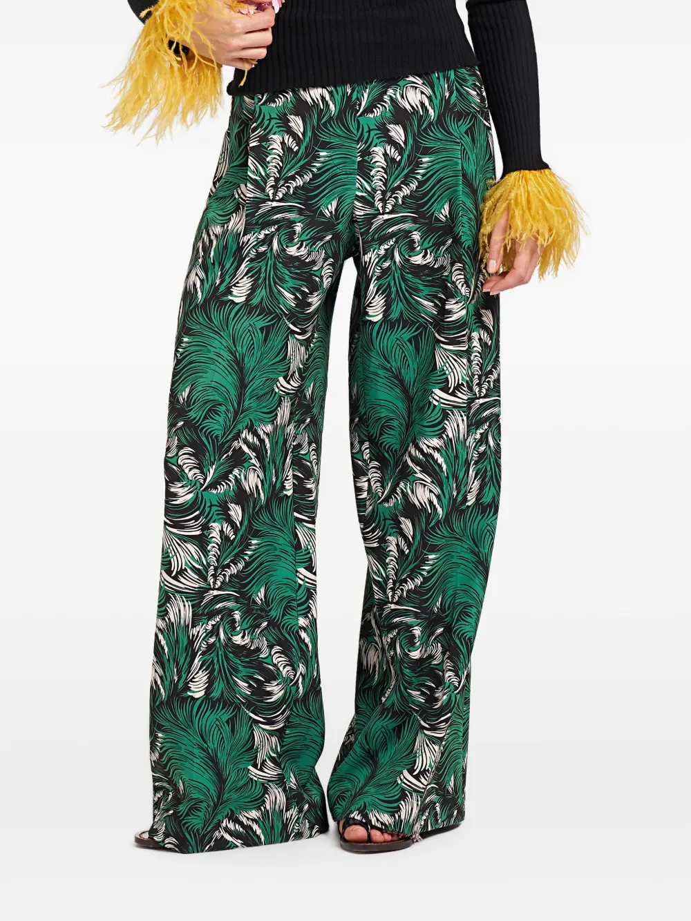 La DoubleJ Ruimvallende broek Groen