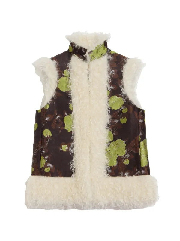La DoubleJ Sleeveless Folk Jacket in Brown