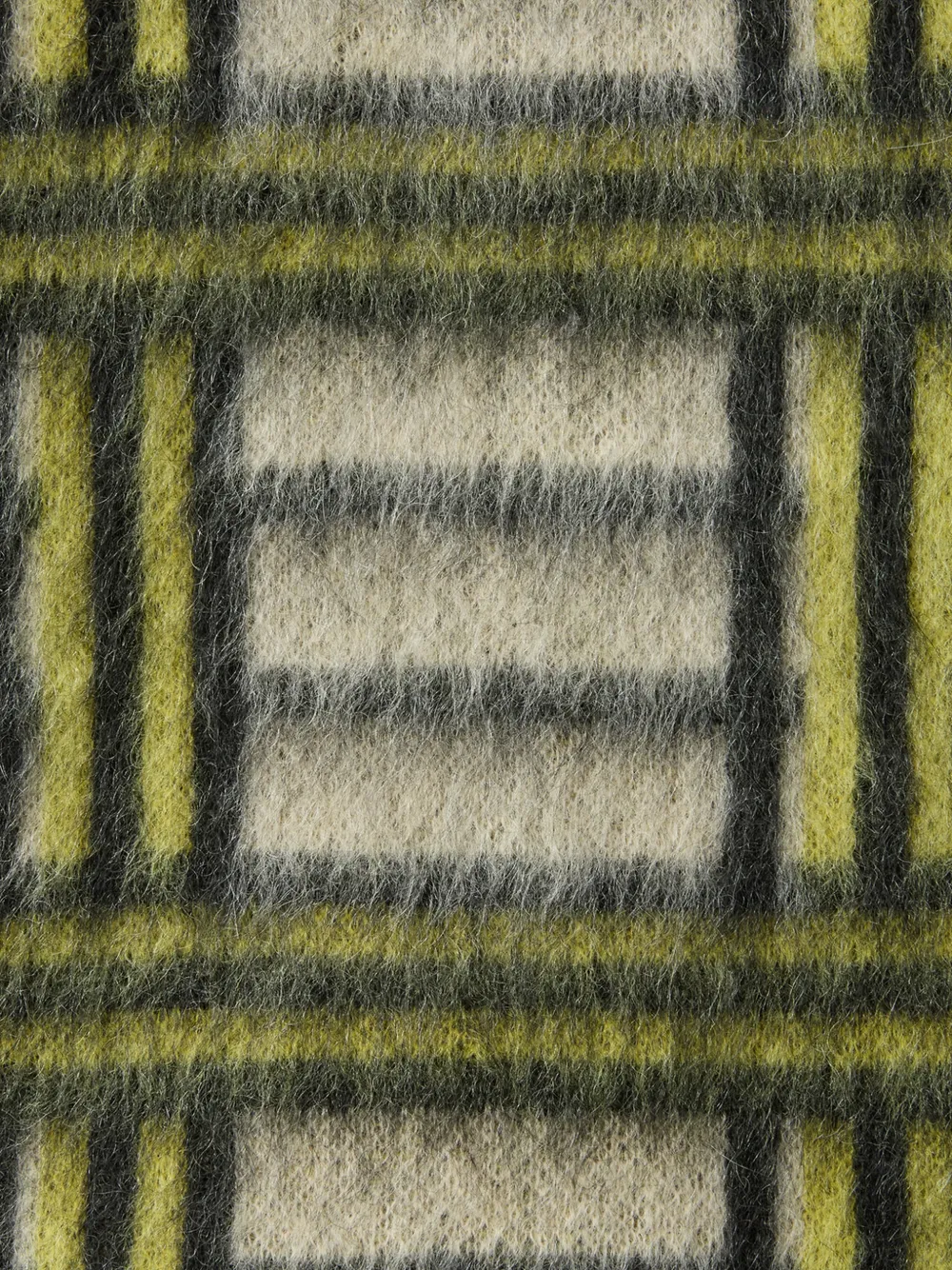 La Doublej Check-pattern Button-up Cardigan In Green