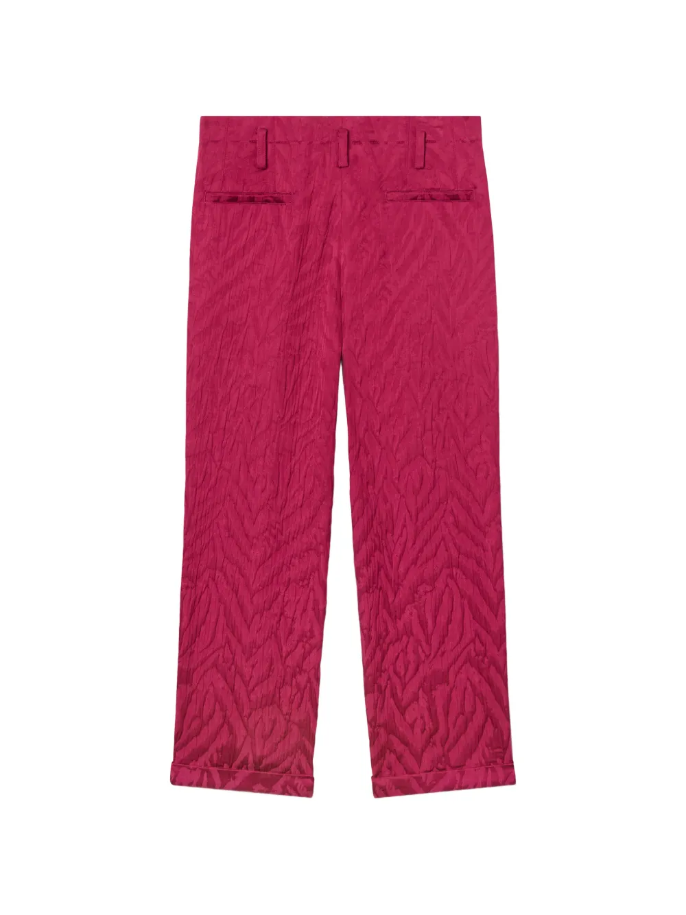 La DoubleJ Animalier Sigaretta broek met jacquard Roze