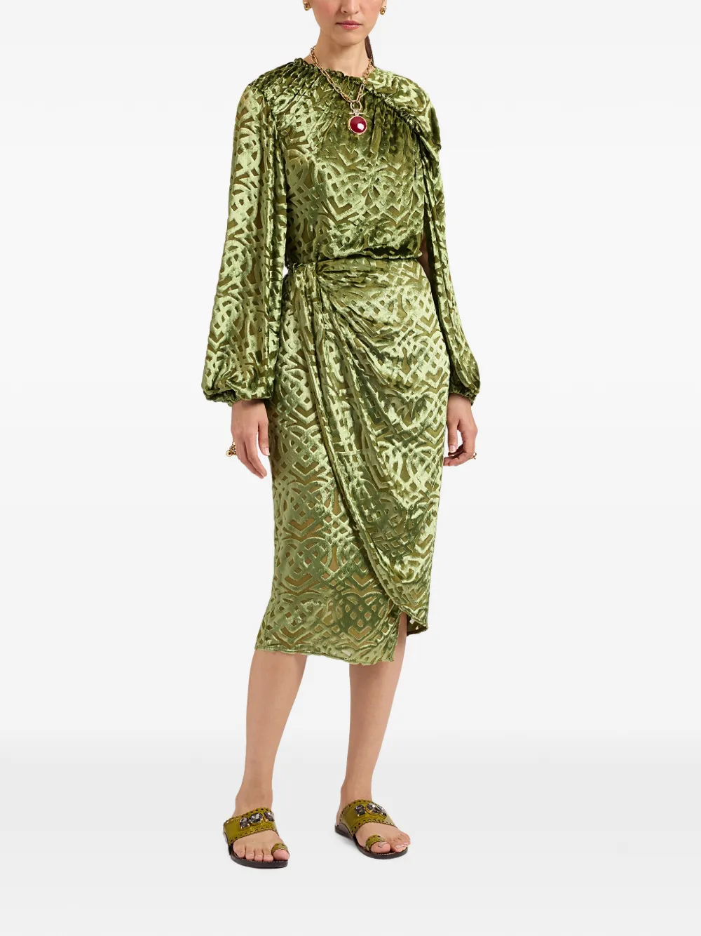 La DoubleJ Brigid top Groen