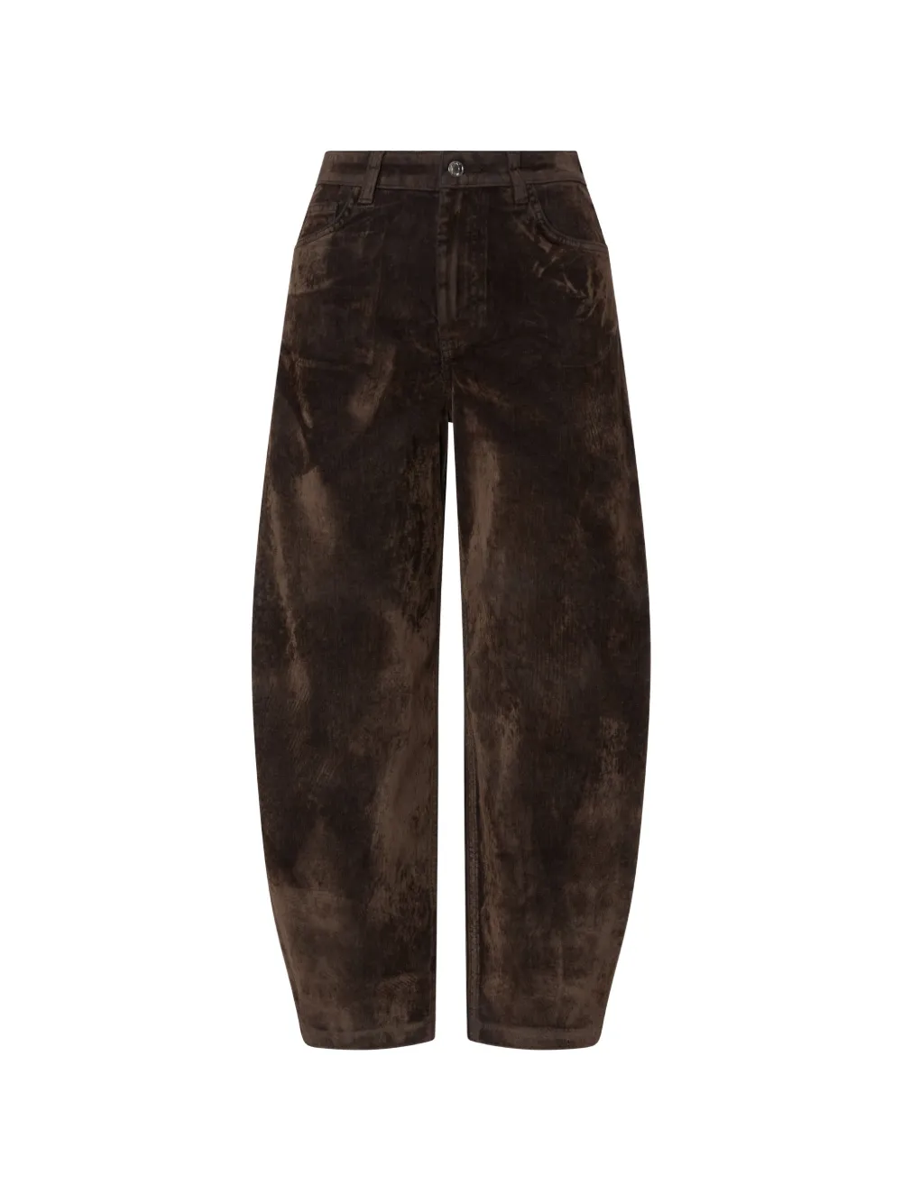 LIU JO balloon Velvet trousers - Marrone