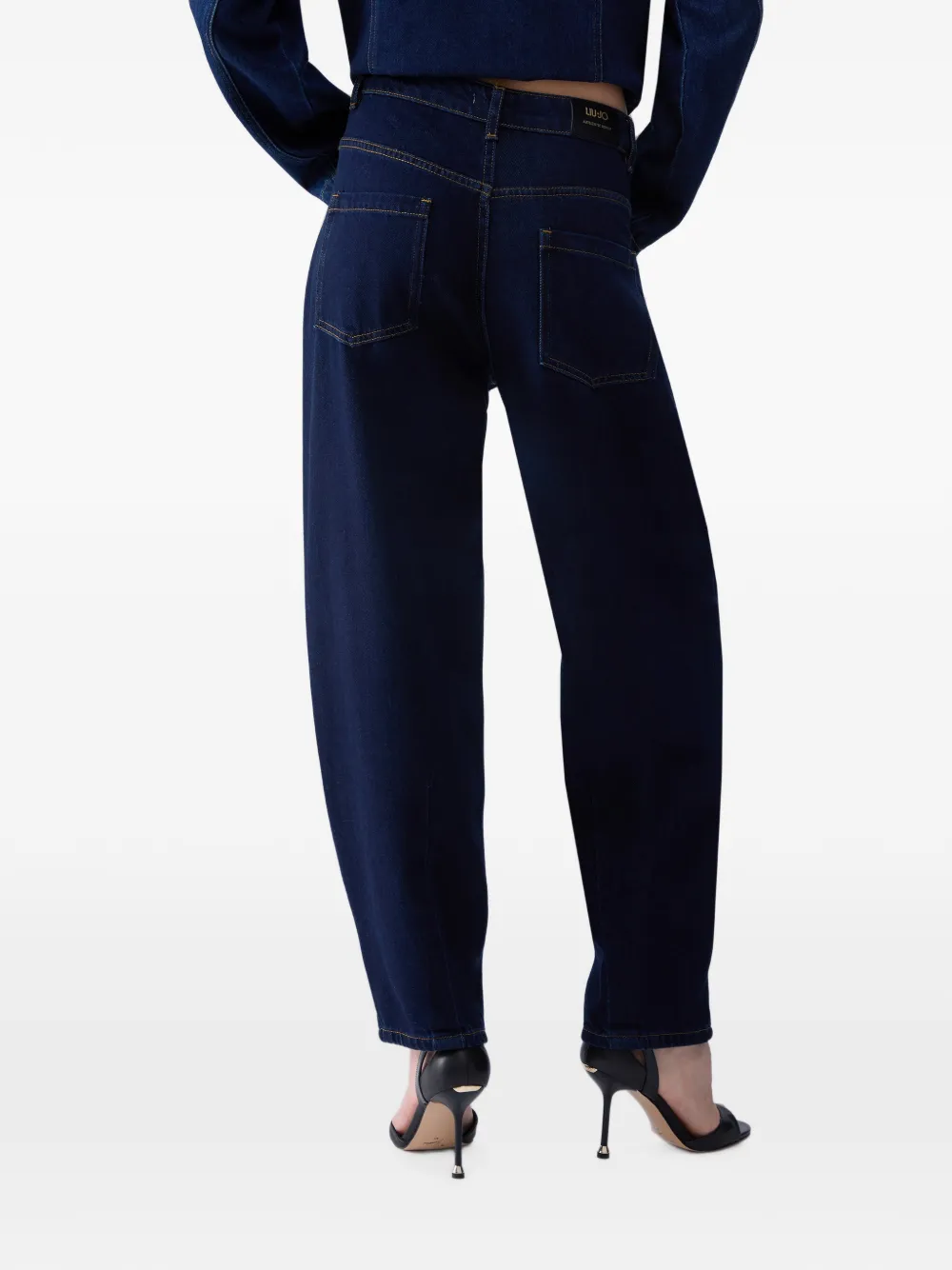 LIU JO High-waist jeans met stras Blauw