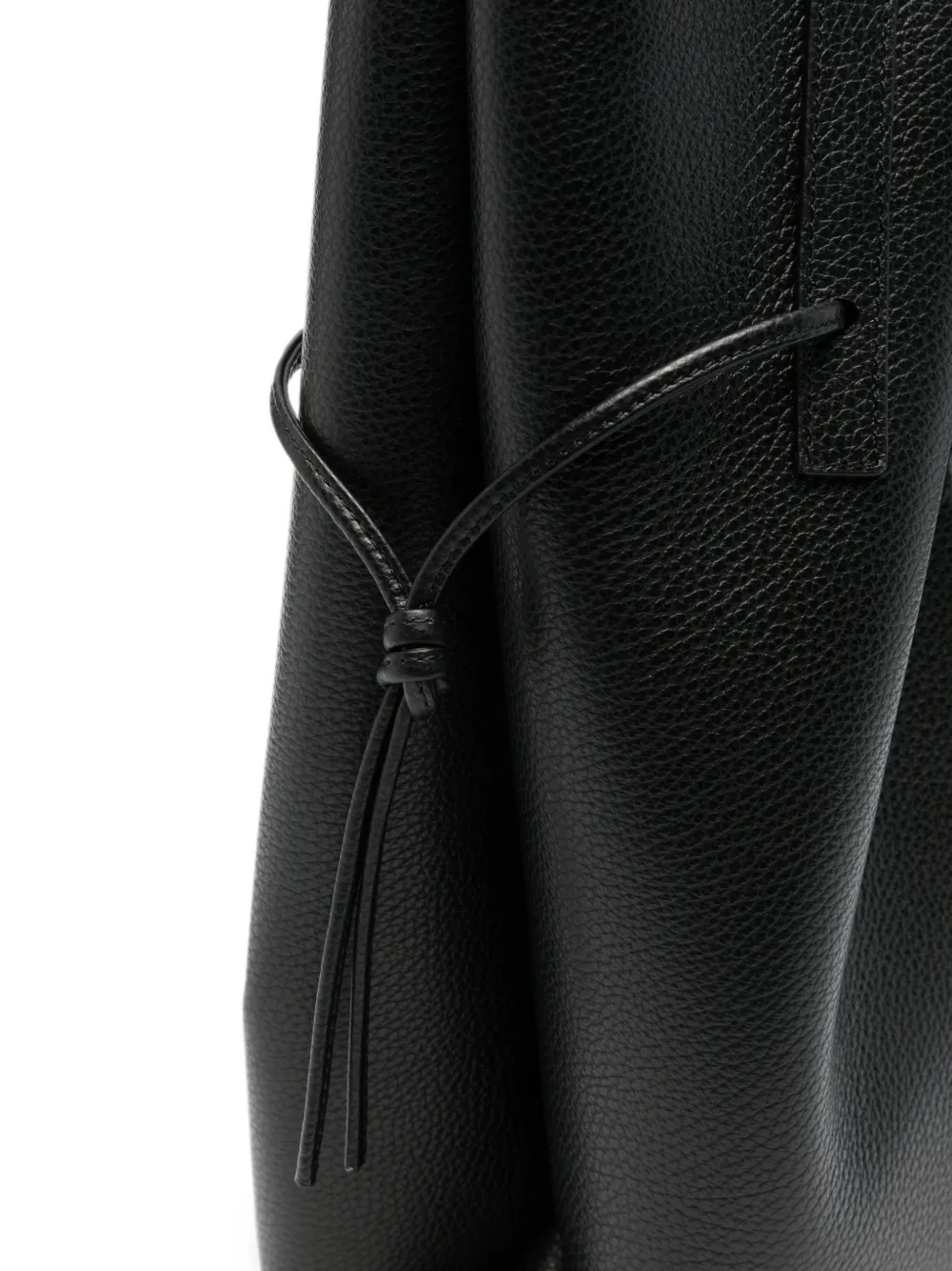 Yuzefi Scallop leather tote bag Zwart