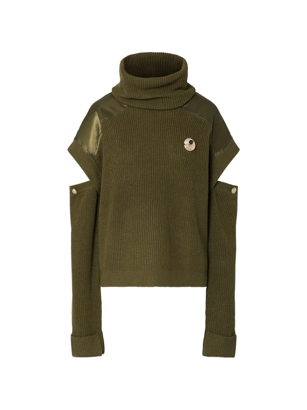 LIU JO turtleneck sweater with cut-out - Verde