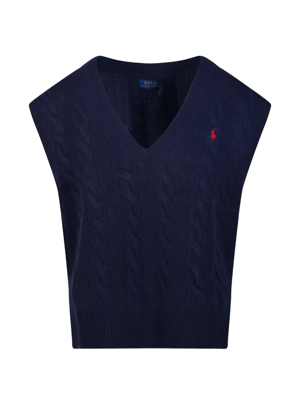 Polo Ralph Lauren cable-knit V-neck knitted vest - Blu