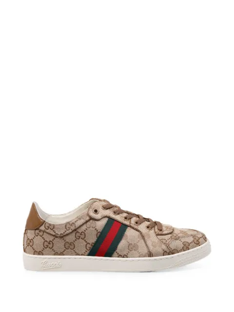 Gucci Stretch GG Supreme Web-stripe sneakers