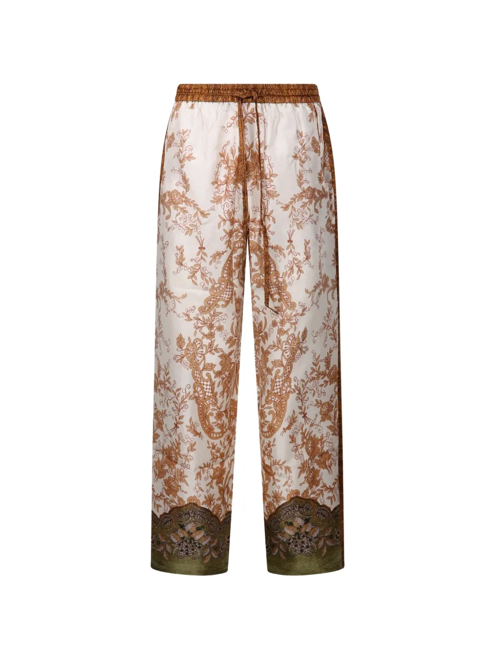 Pierre-Louis Mascia Aloe floral-print silk trousers