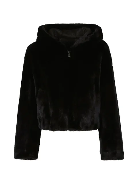 PINKO faux-fur hooded jacket