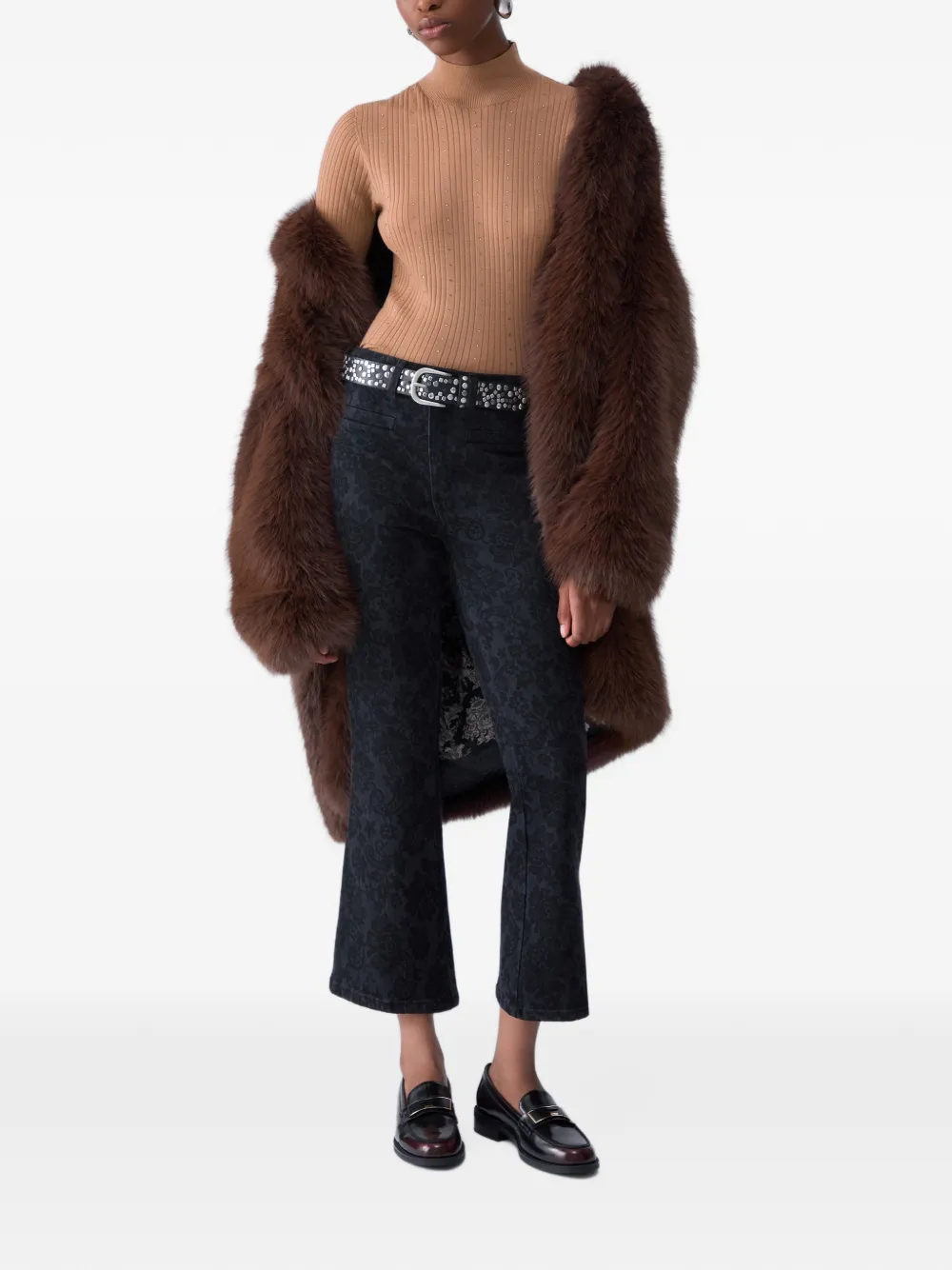 LIU JO Wollen top met stras Beige