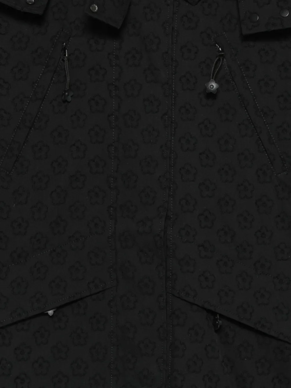 Cecilie Bahnsen Finn oversized jack met bloemen-jacquard Zwart