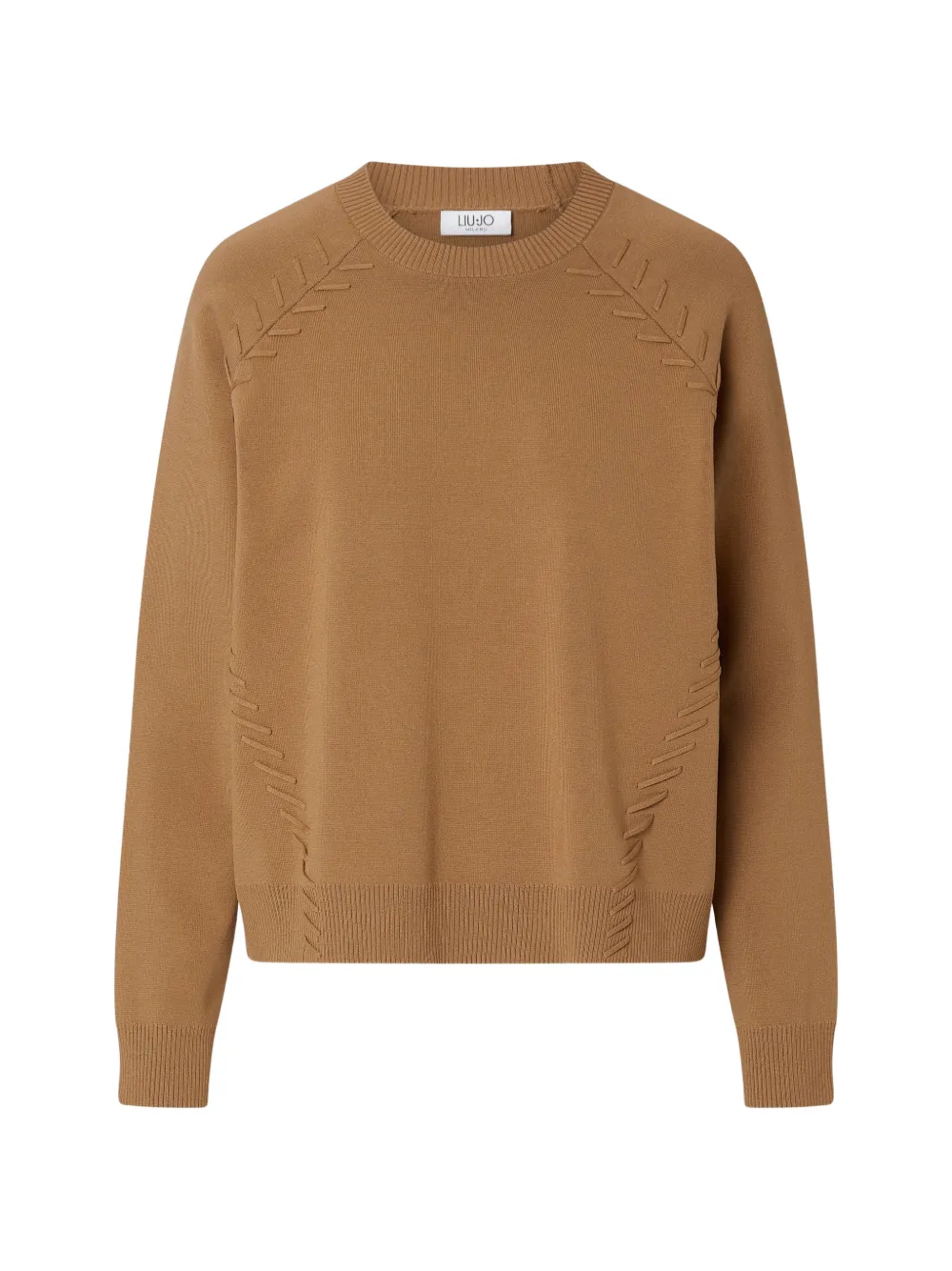 LIU JO boxy sweater with braided details - Toni neutri