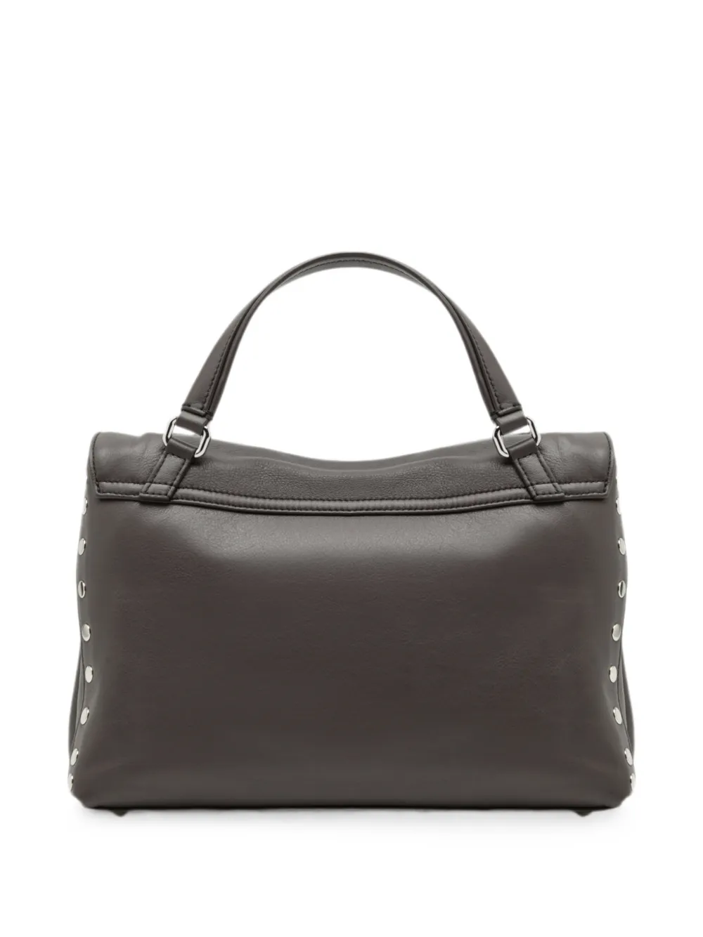 Zanellato Kleine Postina leren shopper verfraaid met studs Grijs