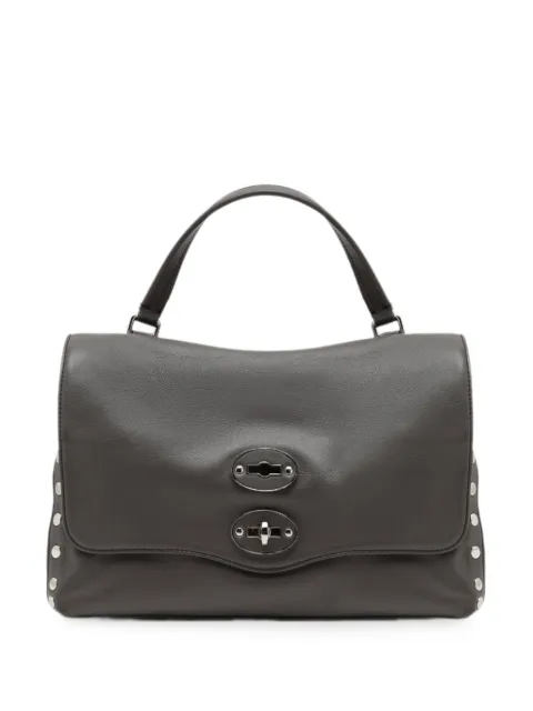Zanellato small Postina® leather stud-embellished tote bag