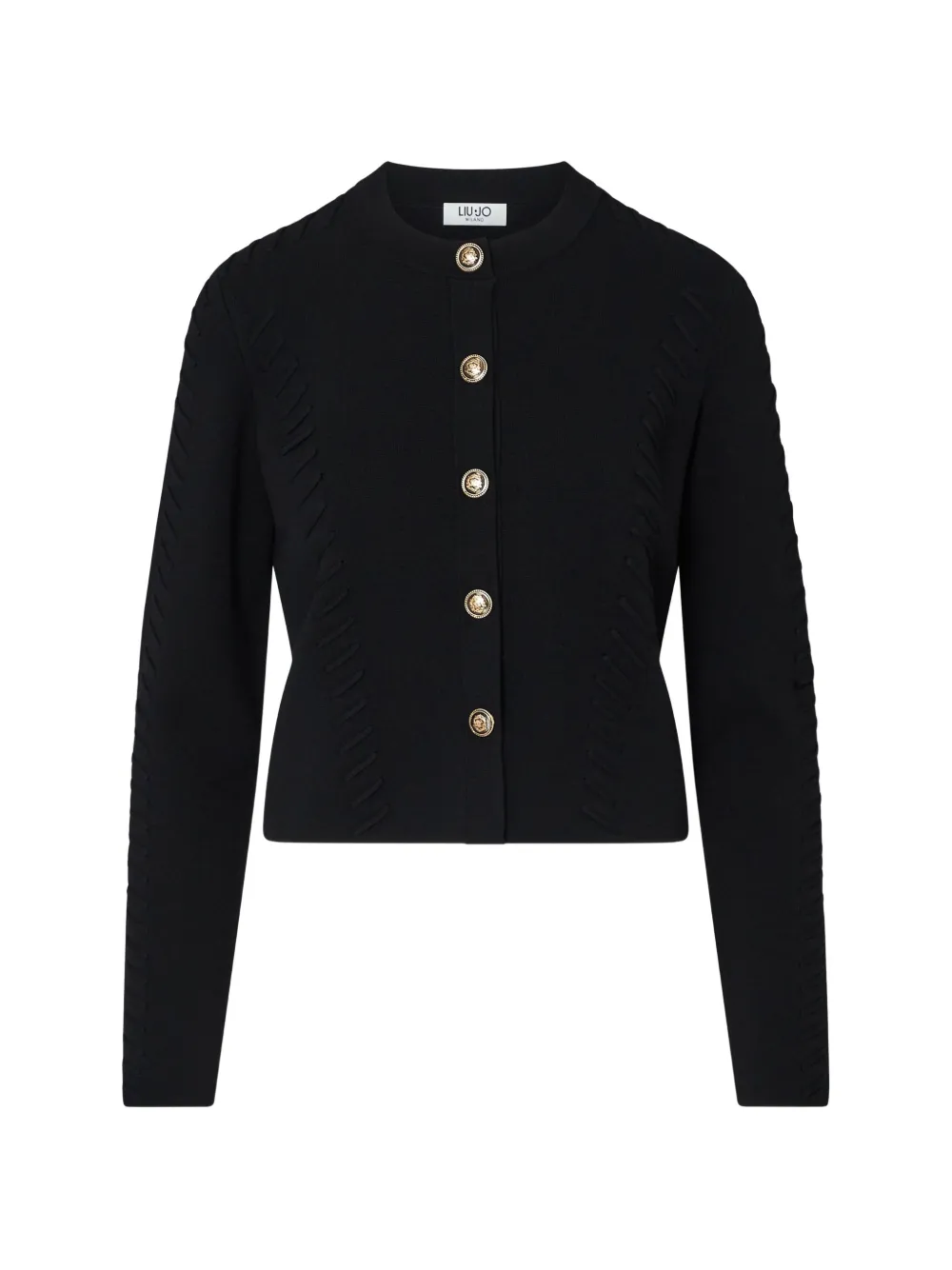 LIU JO cardigan with braided details - Nero
