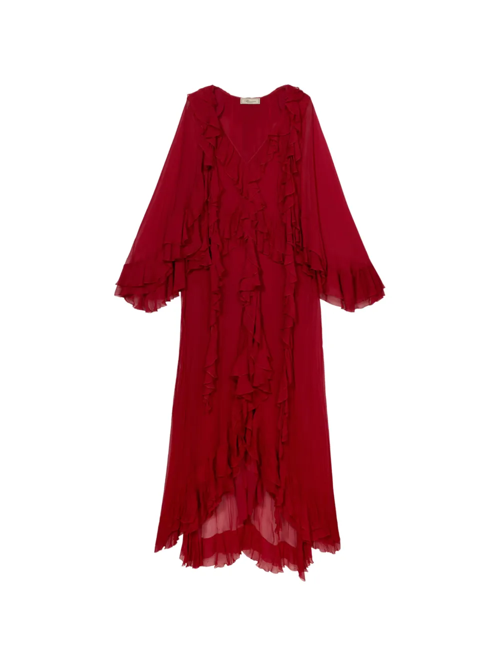 Blumarine Maxi-jurk met ruches Rood