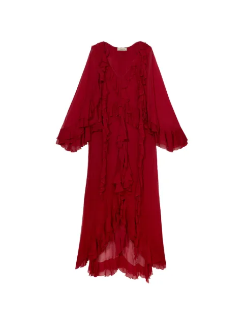 Blumarine vestido largo con volantes