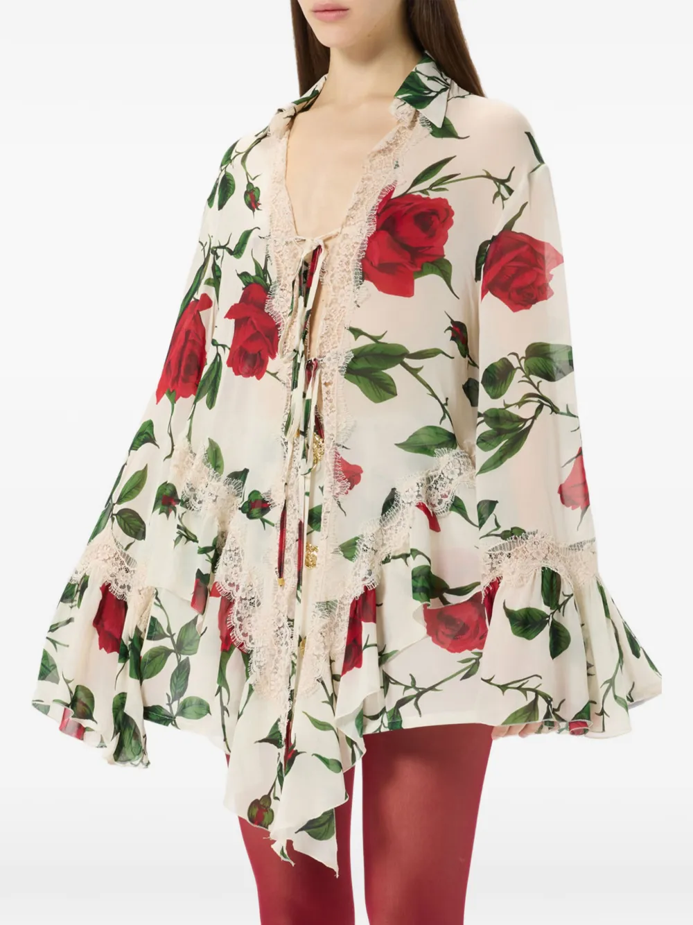 Blumarine Blouse met bloemenprint Beige