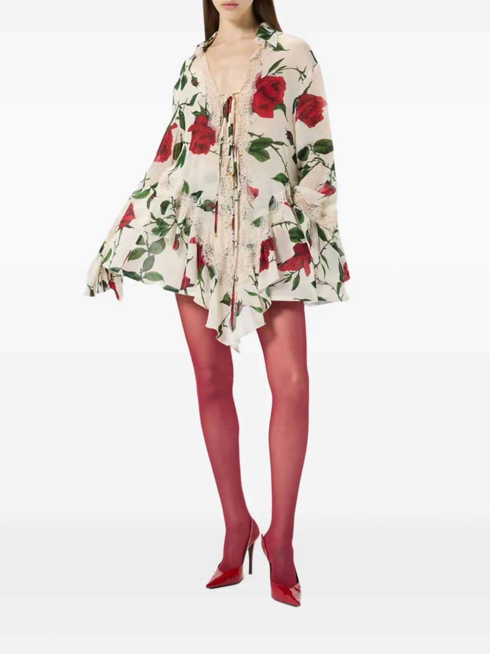 Blumarine Blouse met bloemenprint Beige