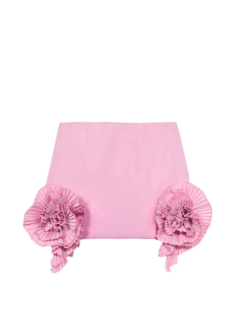 Blumarine rose-detail taffeta mini skirt