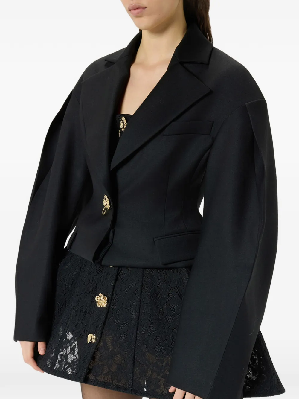 Blumarine Jack met ballonmouwen Zwart