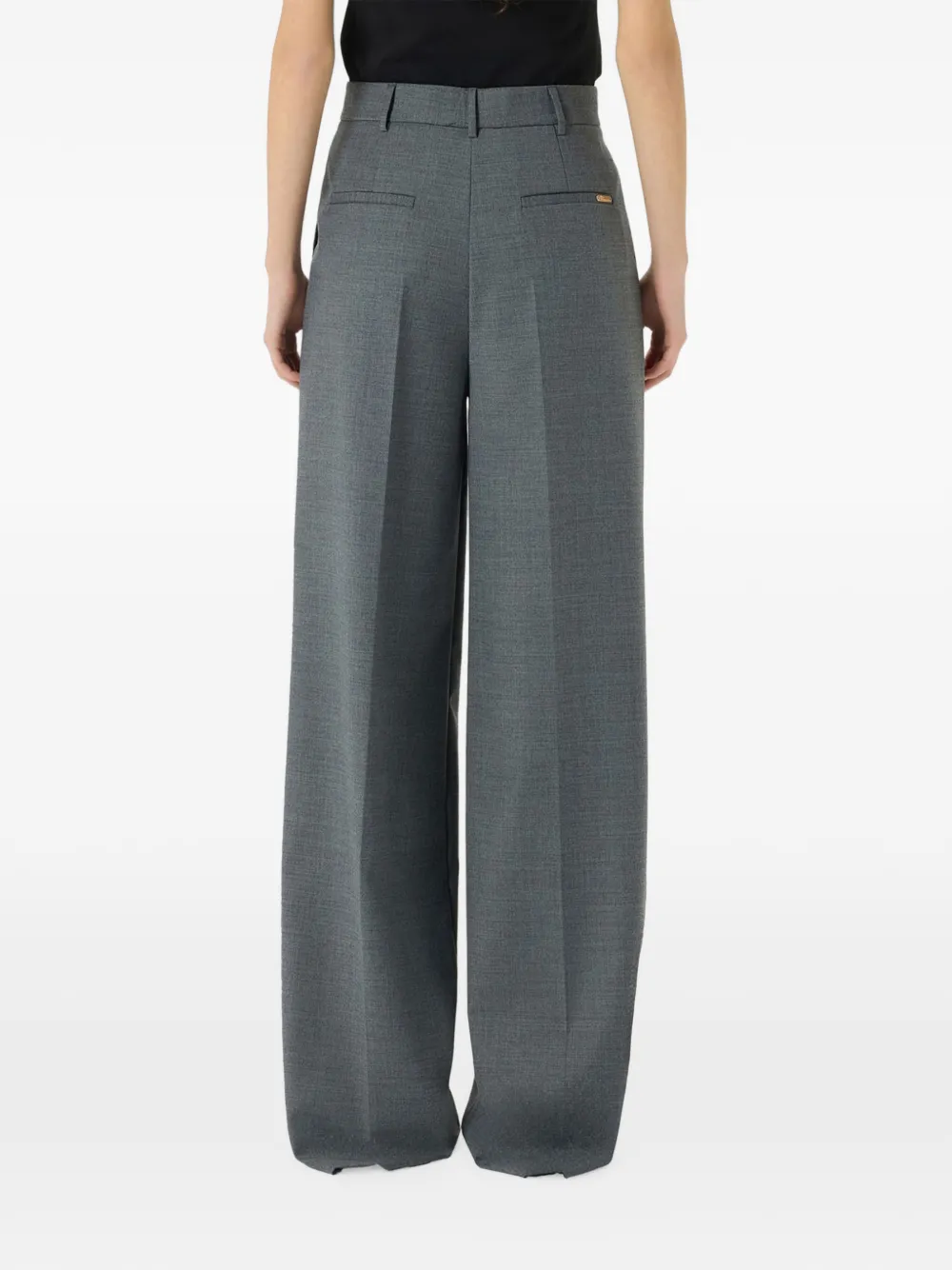 Blumarine Palazzo plooibroek Grijs