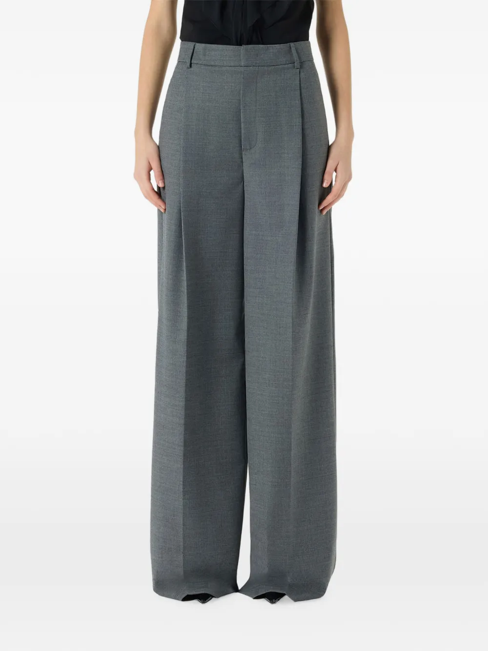 Blumarine Palazzo plooibroek Grijs