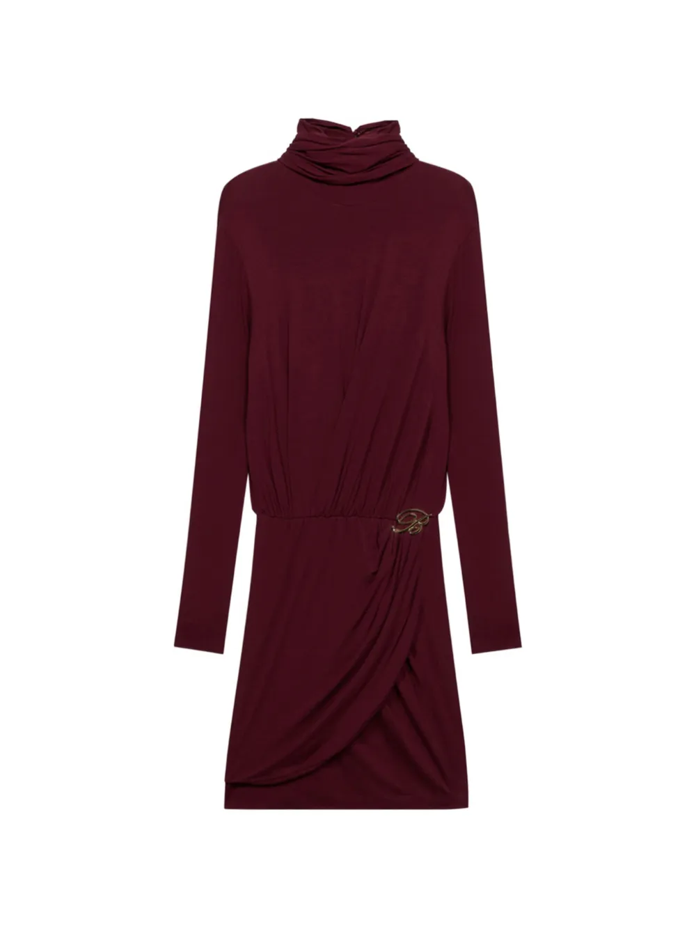 Blumarine draped stole-detail mini dress