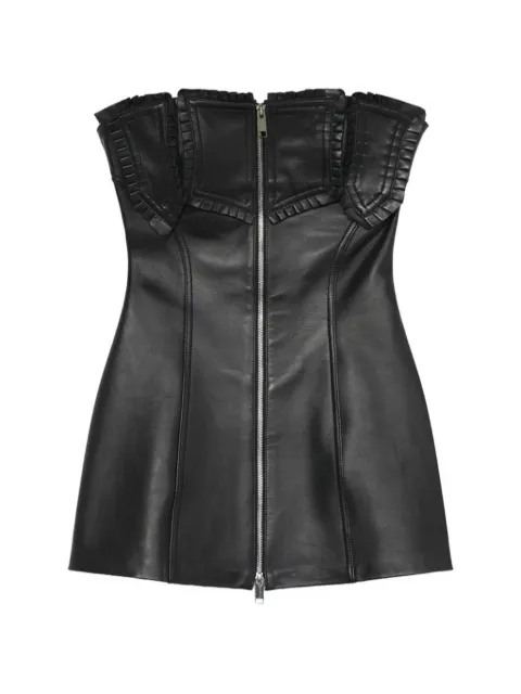 Blumarine ruffled bustier mini dress