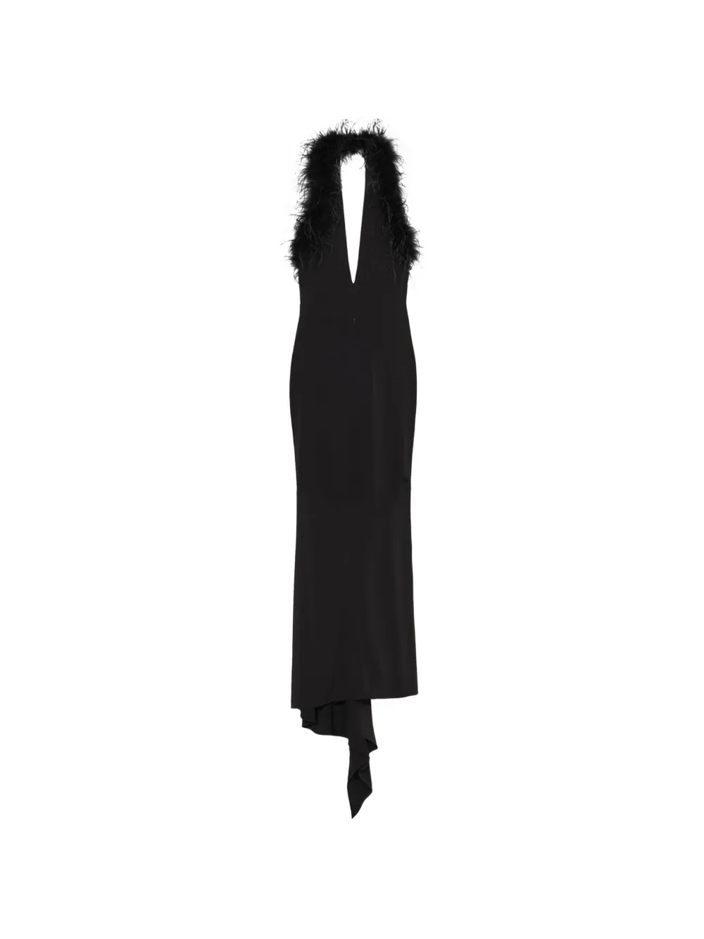 Blumarine Abito lungo con scollo profondo - Nero