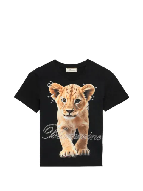 Blumarine lion-print embellished T-shirt
