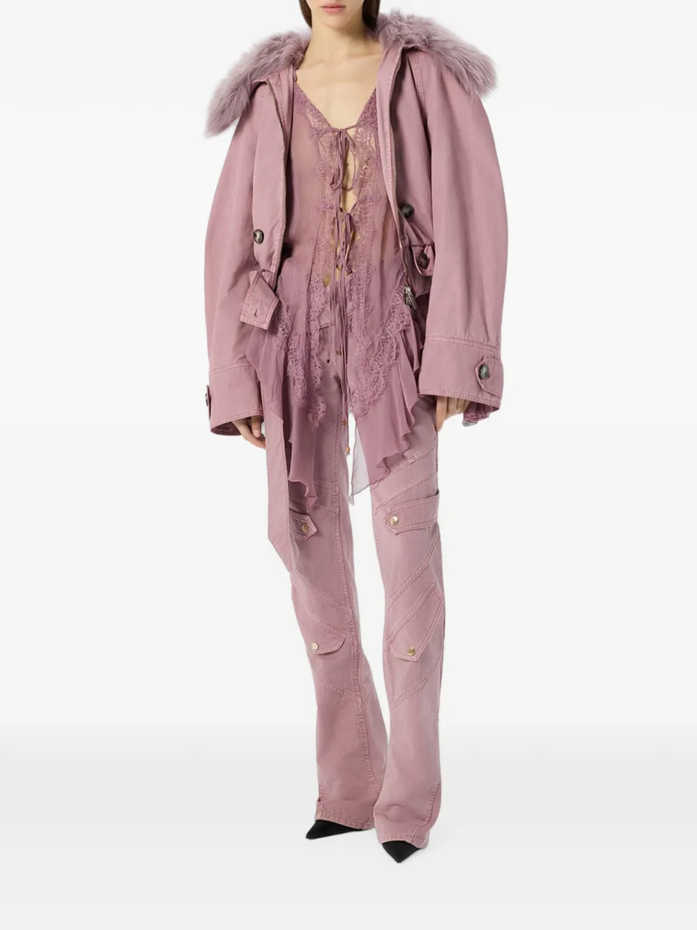Blumarine Blouse met ruches Roze
