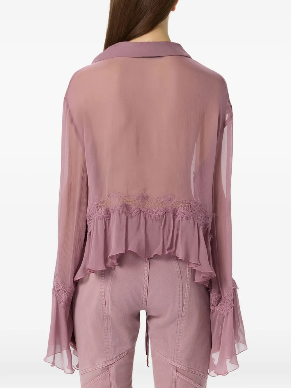 Blumarine Blouse met ruches Roze
