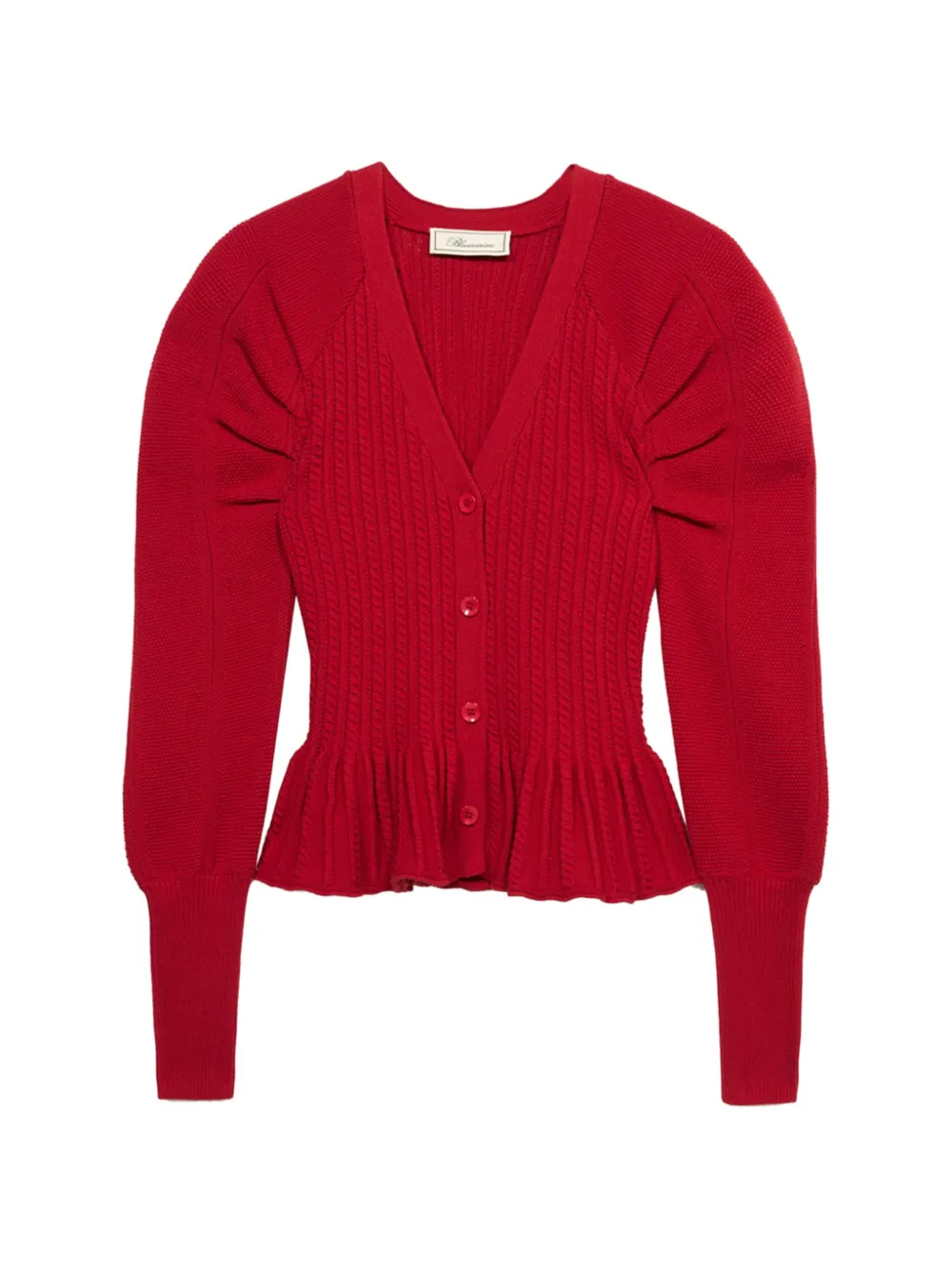 Blumarine cable-knit peplum cardigan