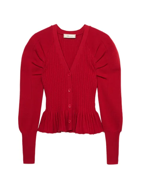 Blumarine cable-knit peplum cardigan